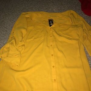 Yellow dress blouse never worn